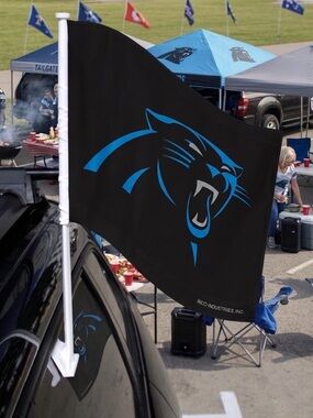 Carolina Panthers Double-Sided NFL Game Day Tailgate Car Flag